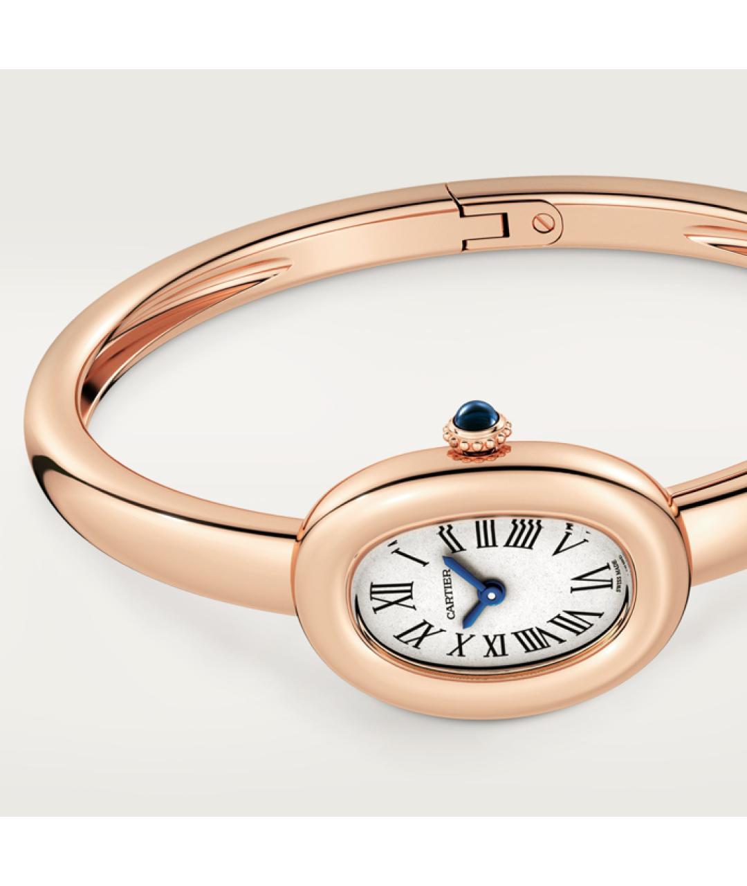 CARTIER Белые часы из розового золота, фото 5