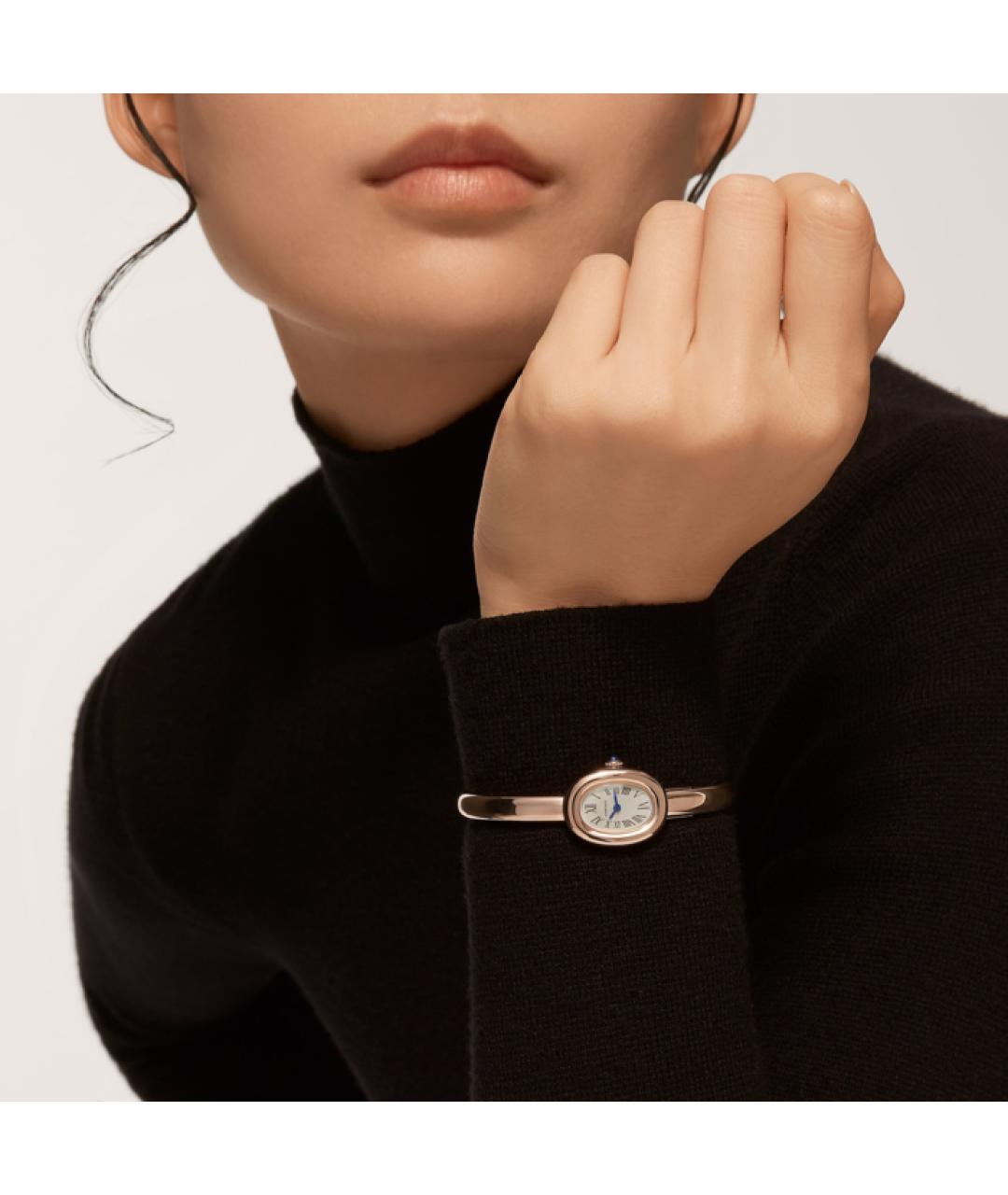 CARTIER Белые часы из розового золота, фото 3