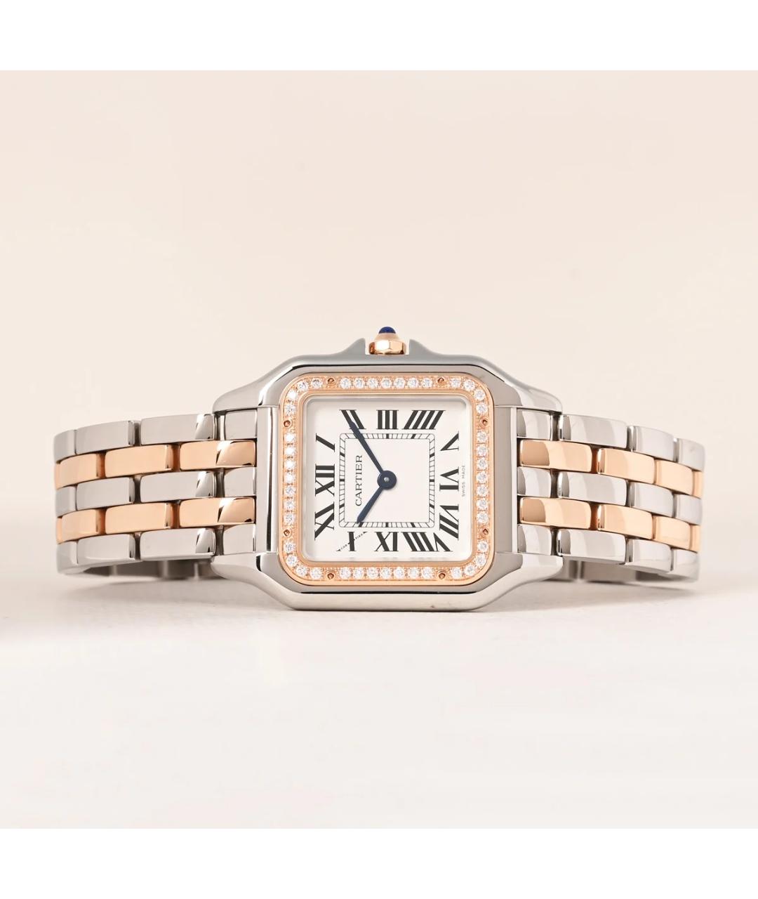 CARTIER Белые часы из розового золота, фото 5