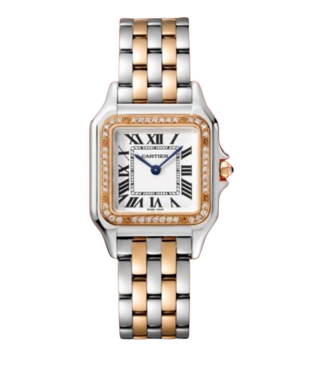 CARTIER Белые часы из розового золота, фото 1
