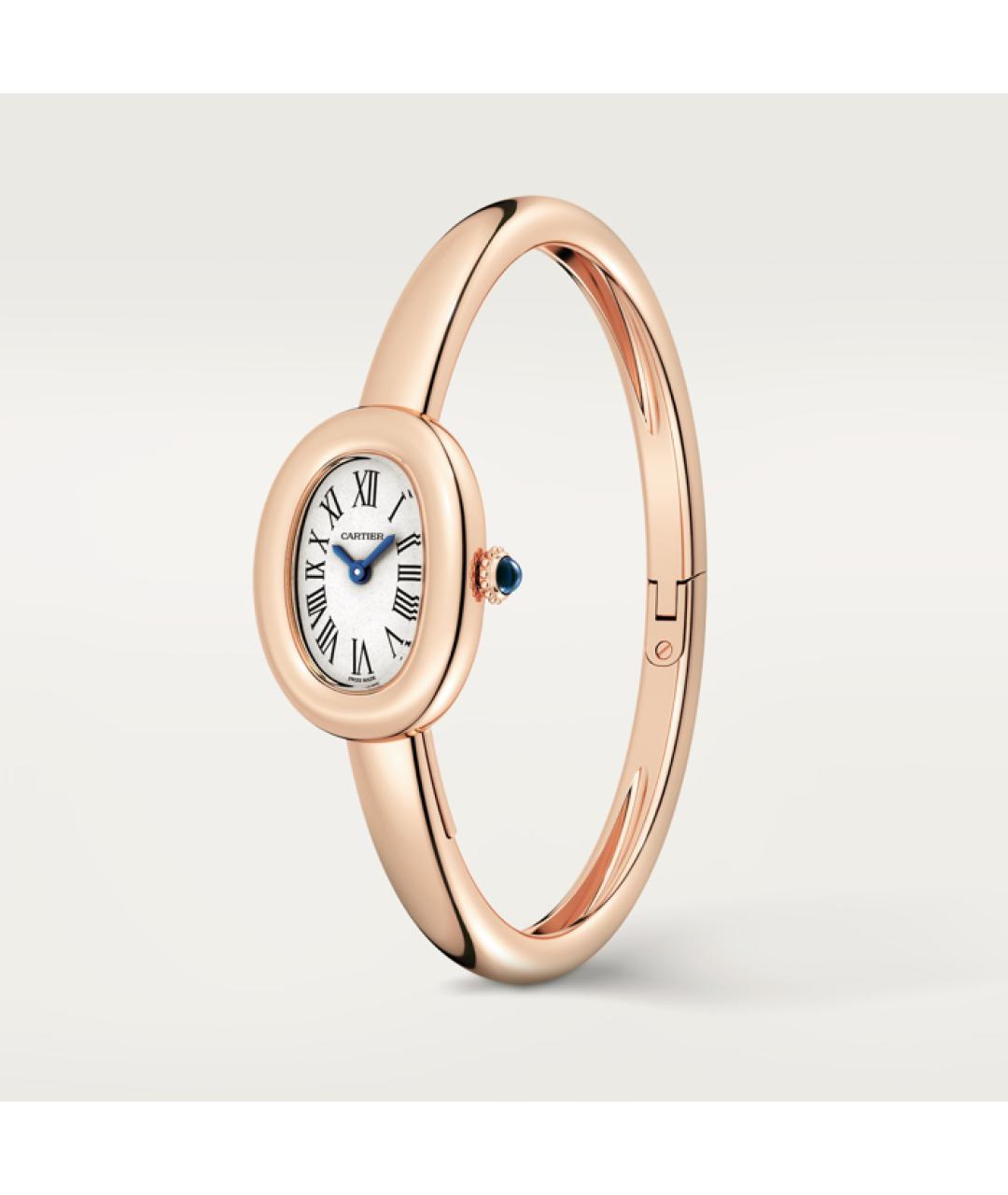 CARTIER Белые часы из розового золота, фото 3