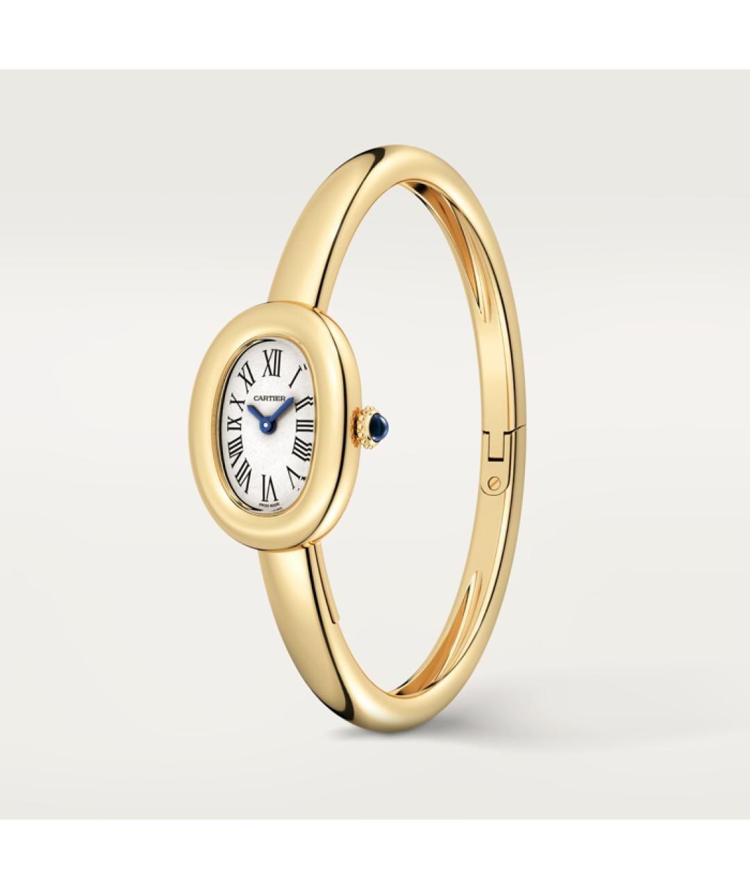CARTIER Белые часы из желтого золота, фото 3