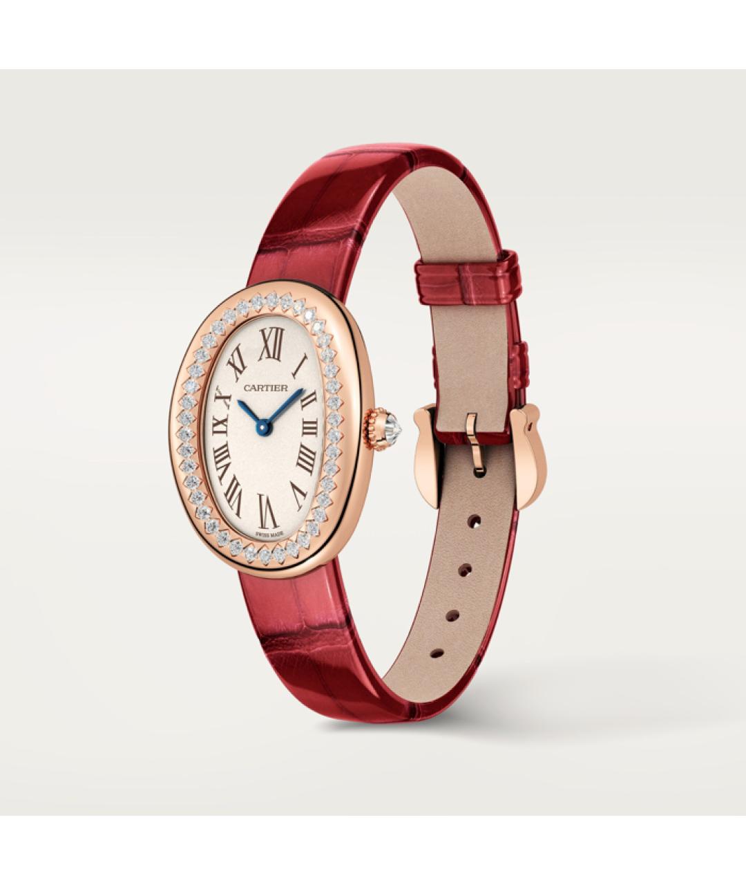 CARTIER Белые часы из розового золота, фото 3