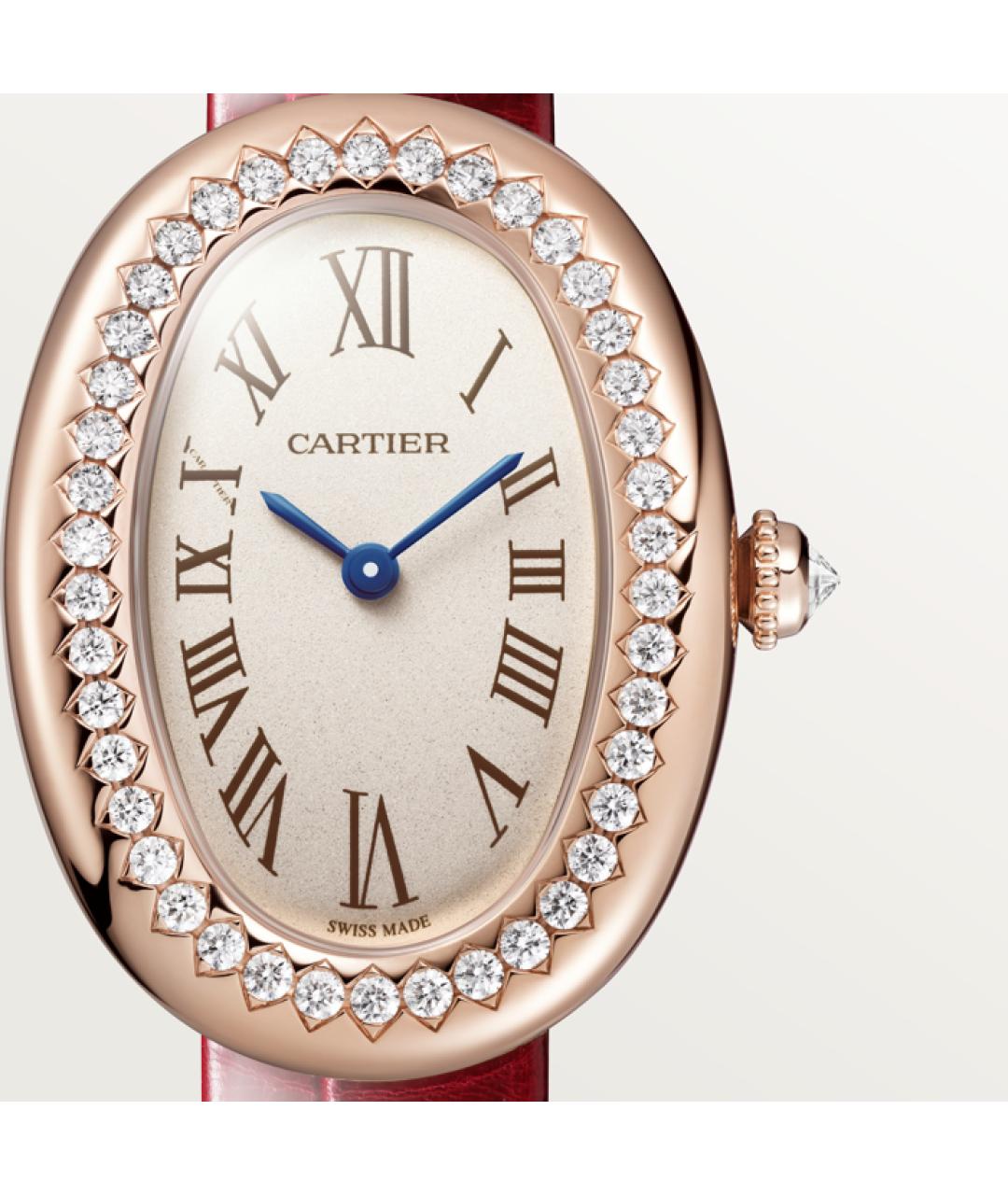 CARTIER Белые часы из розового золота, фото 5
