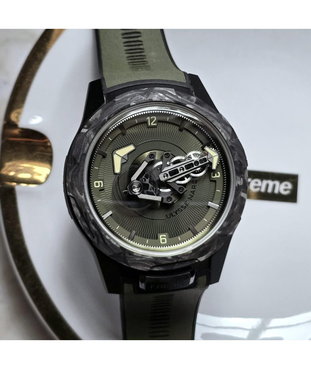 Ulysse Nardin Зеленые керамические часы, фото 7