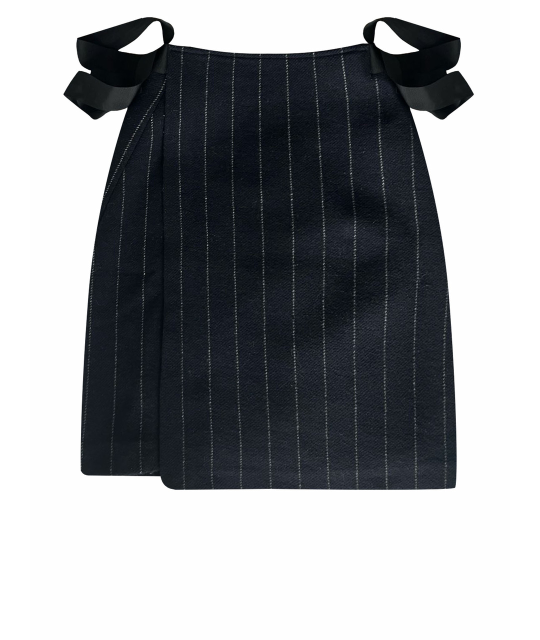 MAJE Темно-синяя шерстяная юбка мини, фото 1