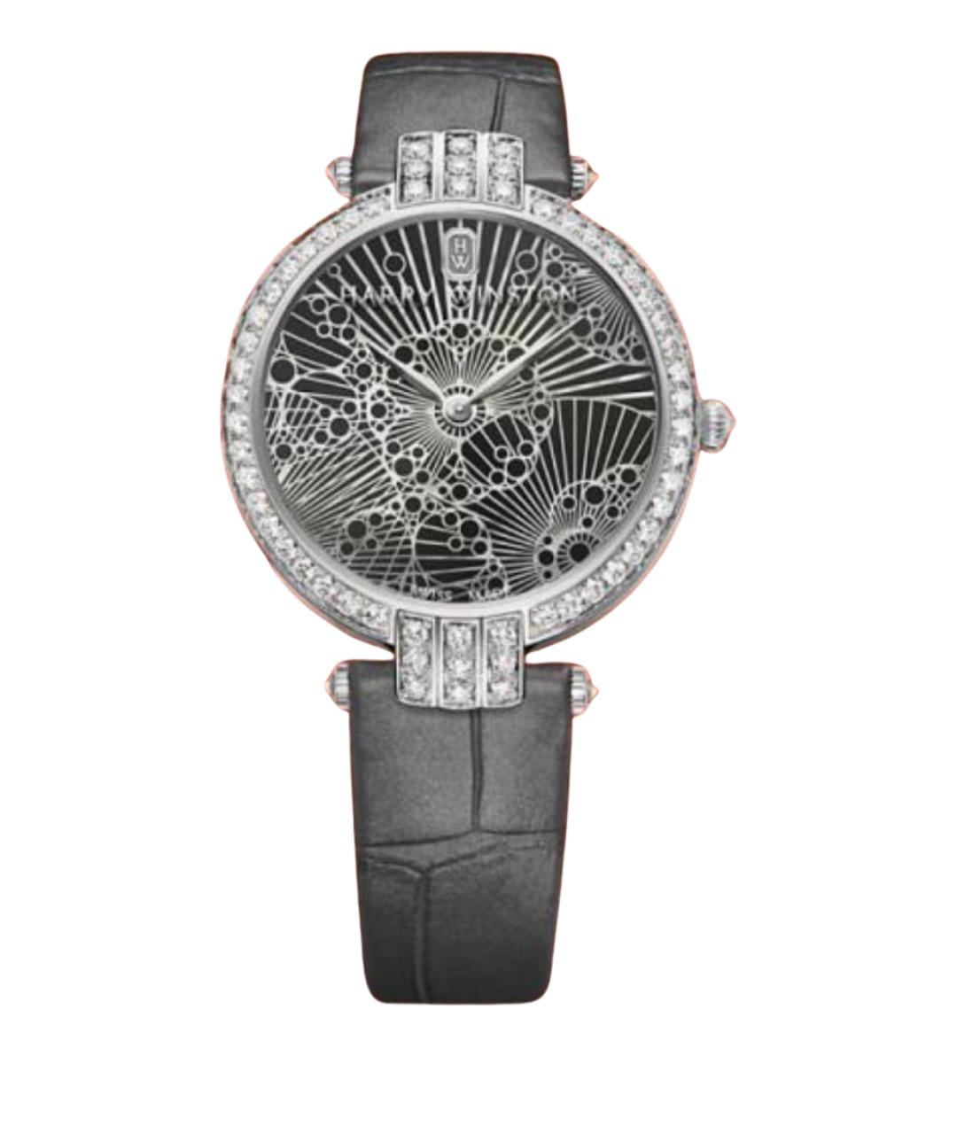 Harry Winston Черные часы из белого золота, фото 2