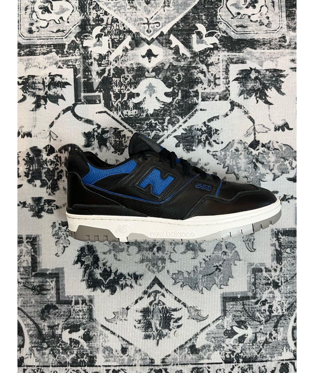 NEW BALANCE Черные кожаные низкие кроссовки / кеды, фото 9