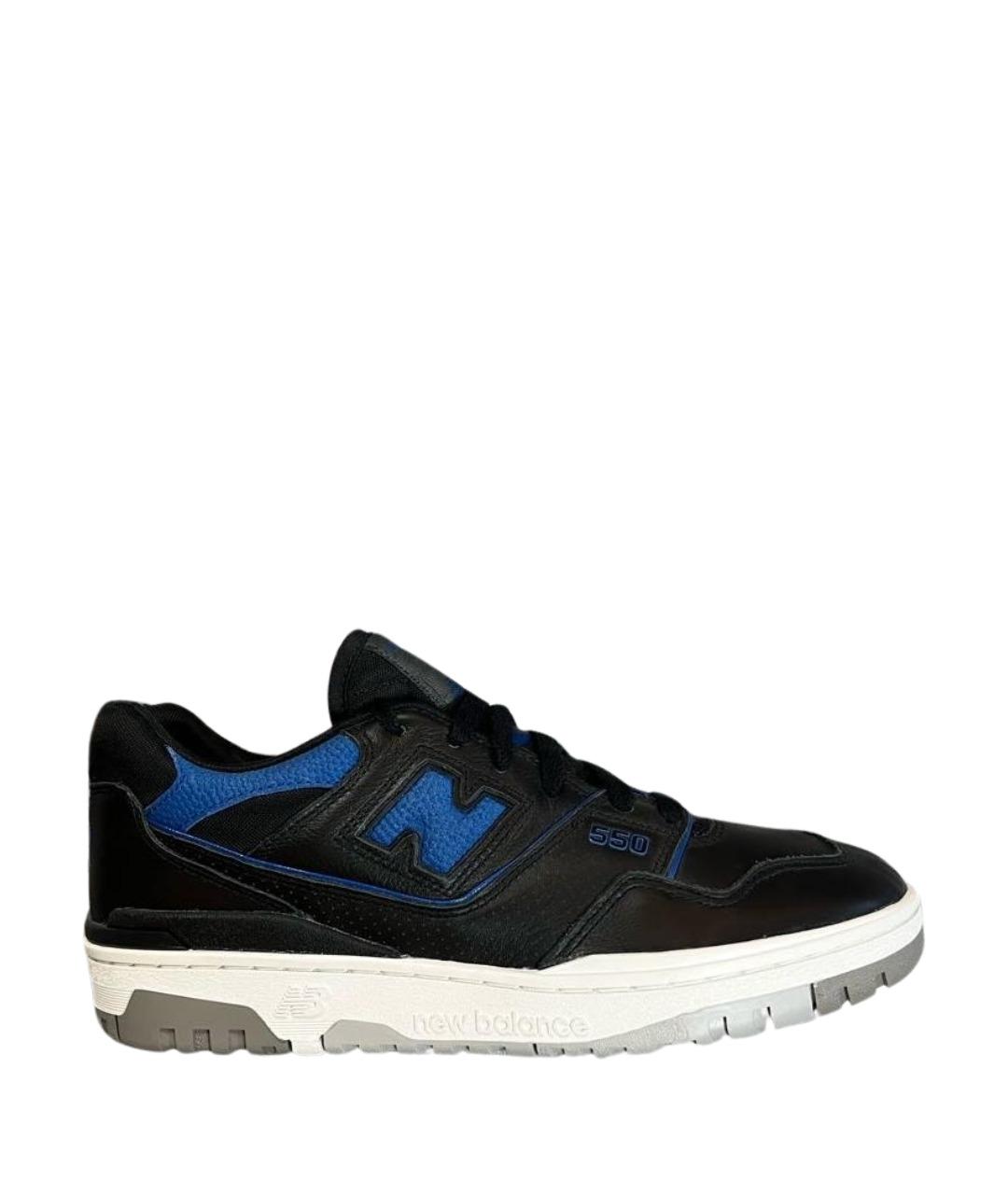 NEW BALANCE Черные кожаные низкие кроссовки / кеды, фото 1