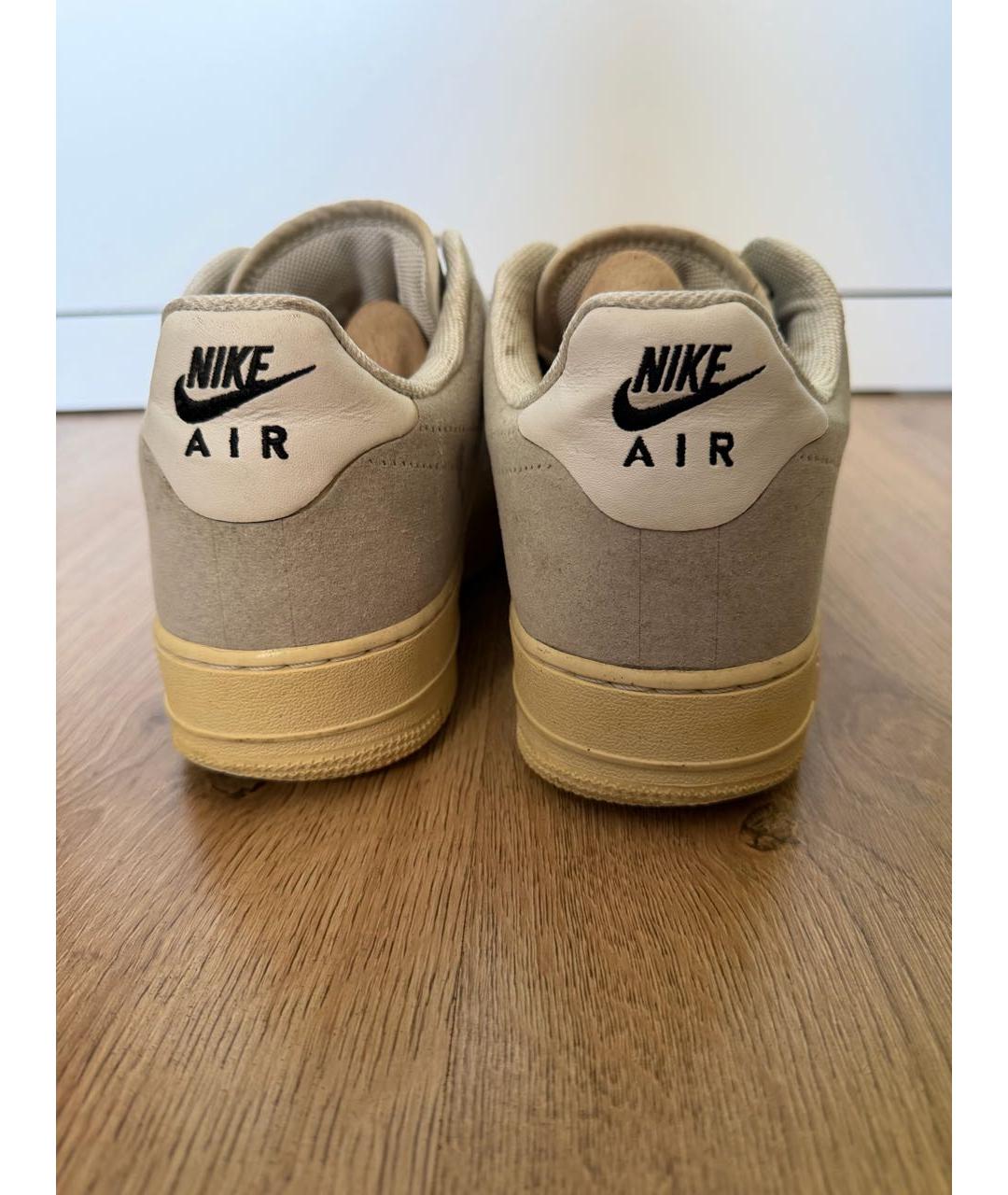NIKE Белые кожаные низкие кроссовки / кеды, фото 5