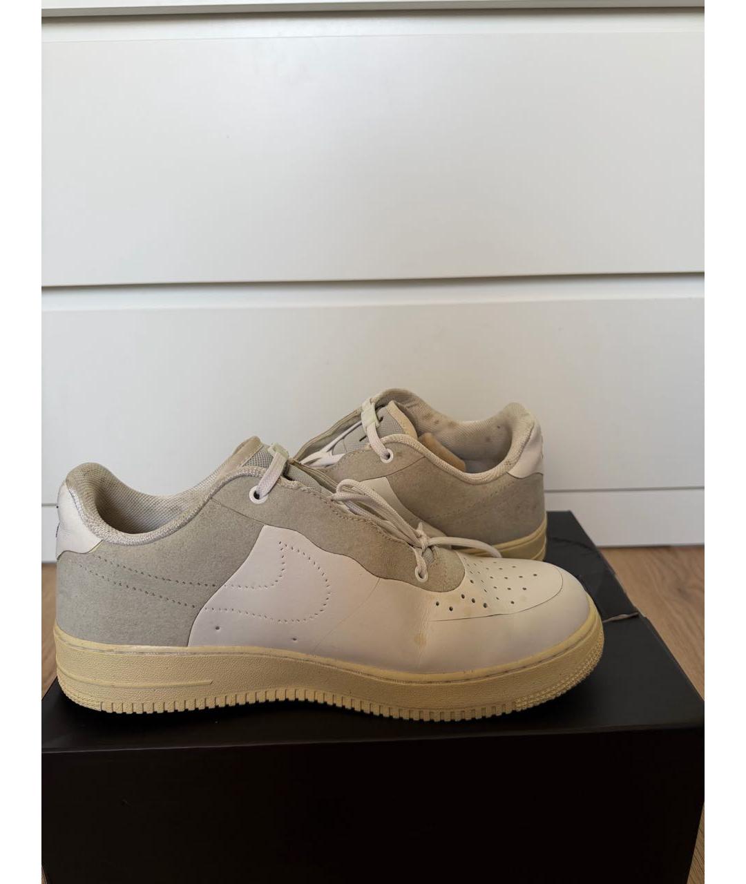 NIKE Белые кожаные низкие кроссовки / кеды, фото 3