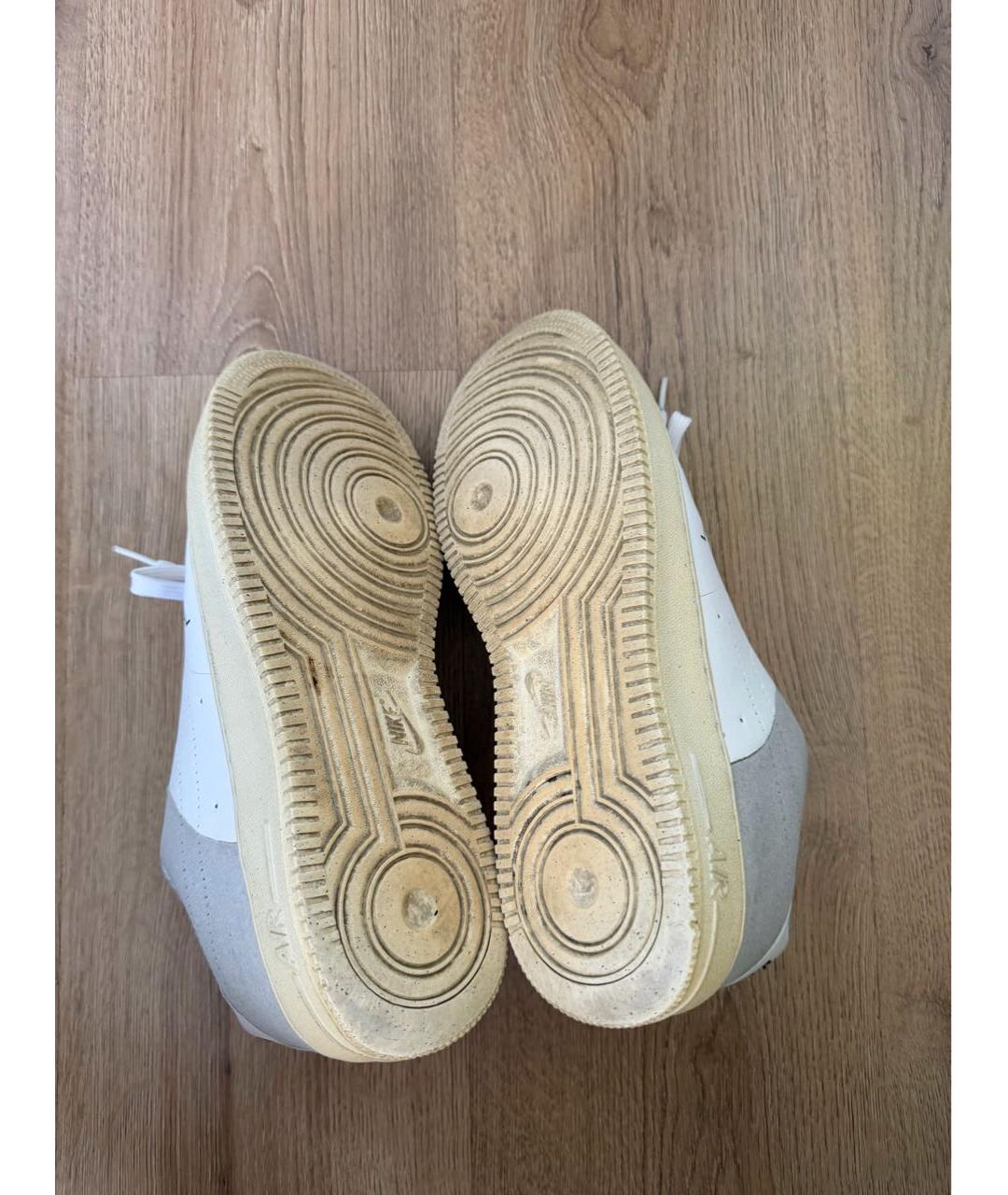 NIKE Белые кожаные низкие кроссовки / кеды, фото 6