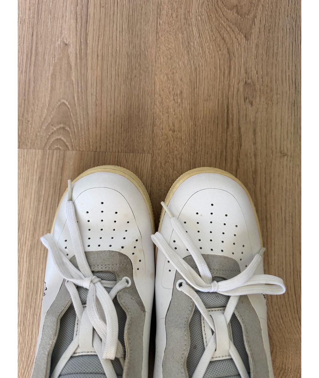 NIKE Белые кожаные низкие кроссовки / кеды, фото 4