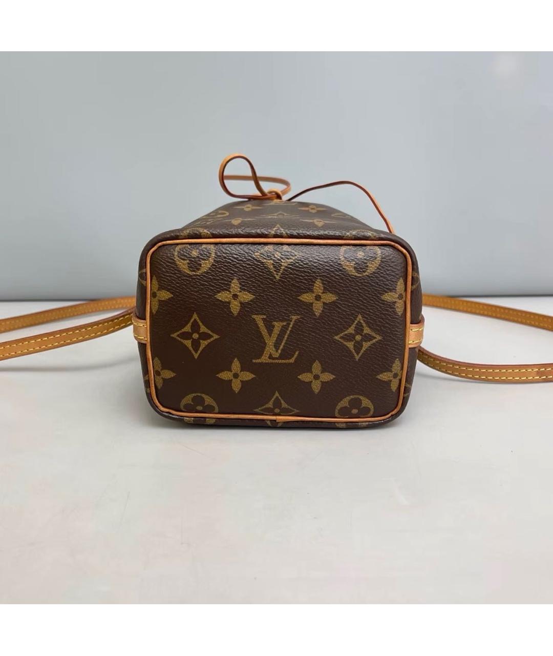 LOUIS VUITTON Коричневая кожаная сумка через плечо, фото 5