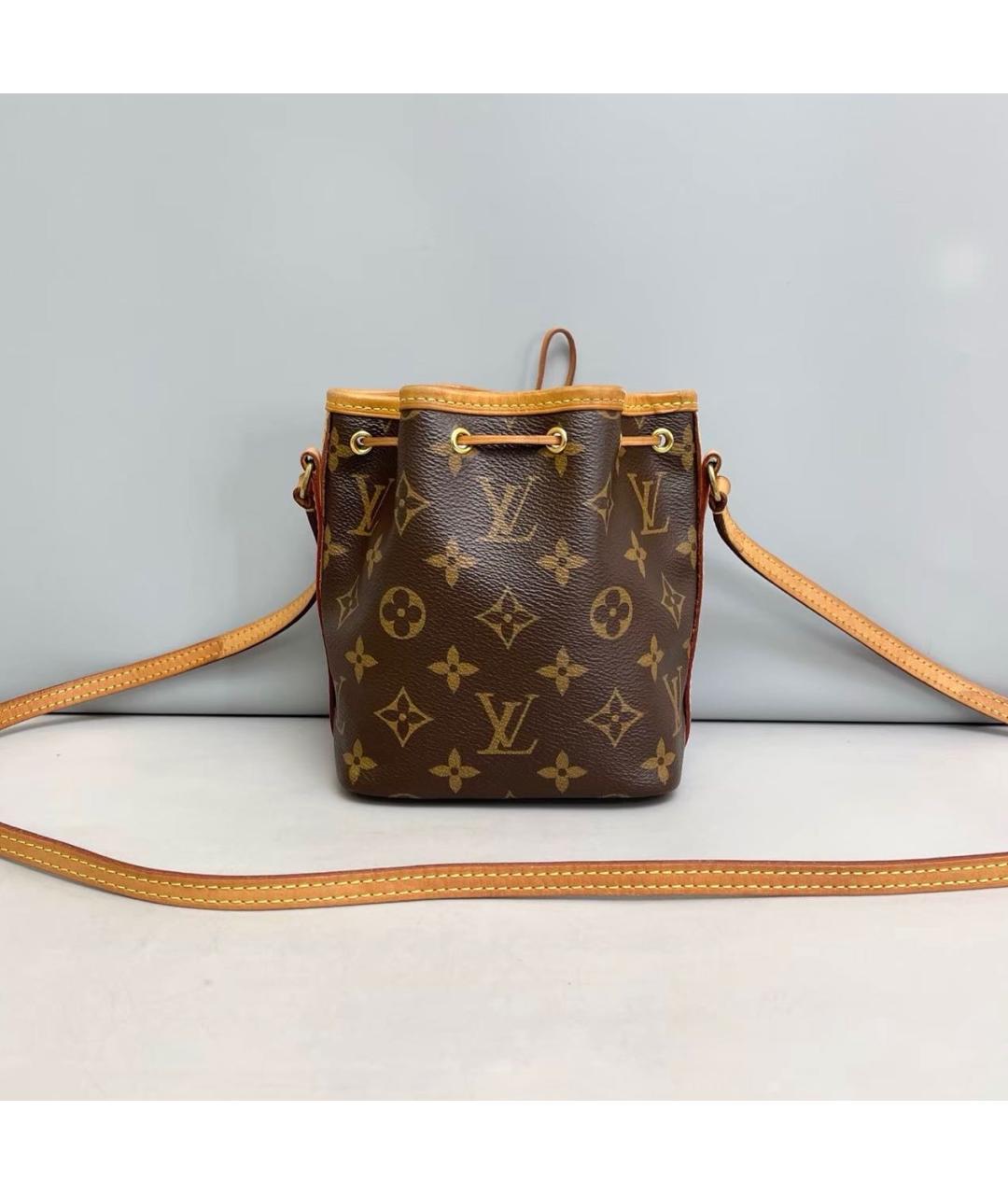 LOUIS VUITTON Коричневая кожаная сумка через плечо, фото 2