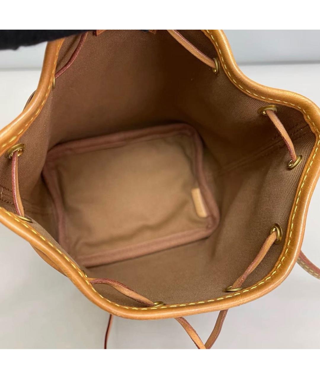 LOUIS VUITTON Коричневая кожаная сумка через плечо, фото 7