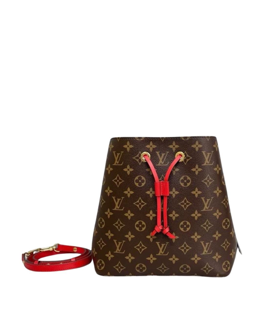 LOUIS VUITTON Красная кожаная сумка тоут, фото 1
