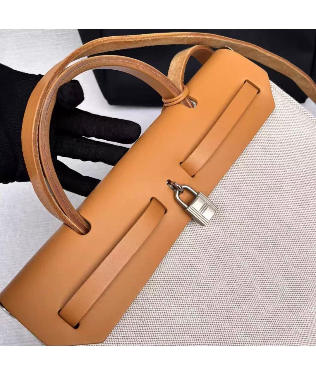 HERMES Коричневая кожаная сумка через плечо, фото 4