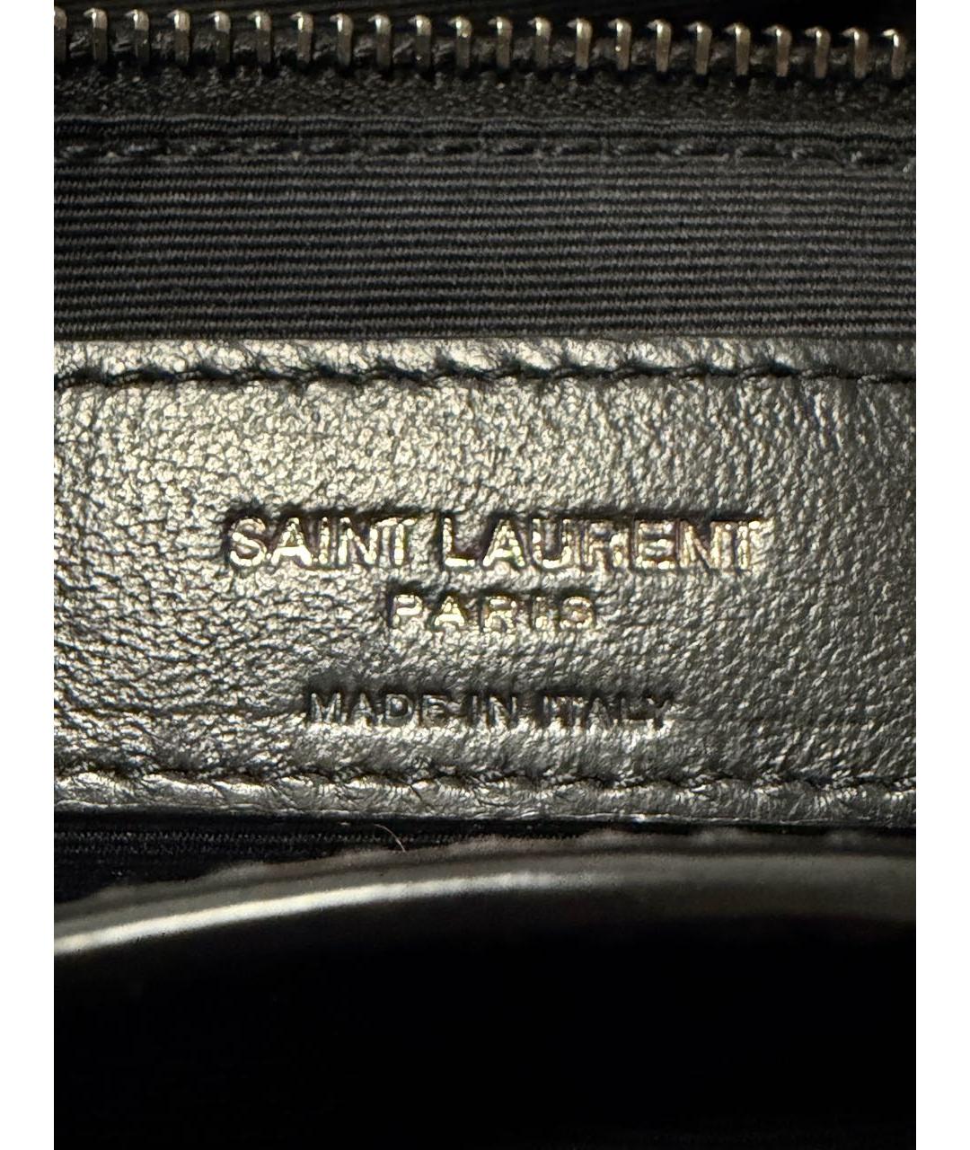 SAINT LAURENT Черная кожаная сумка через плечо, фото 6