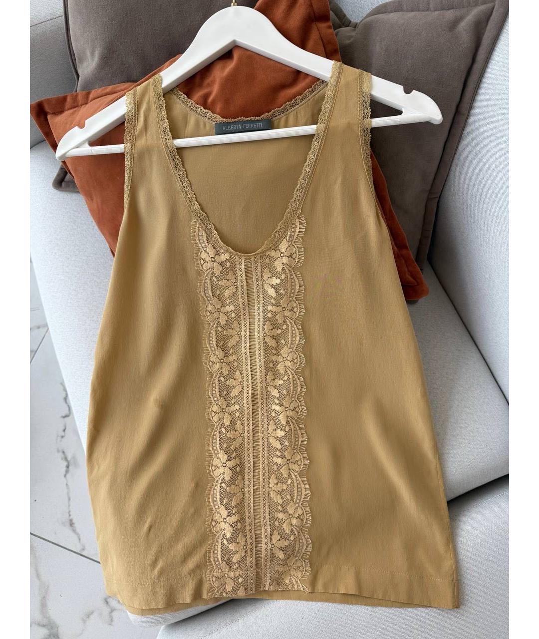 ALBERTA FERRETTI Шелковая майка, фото 6