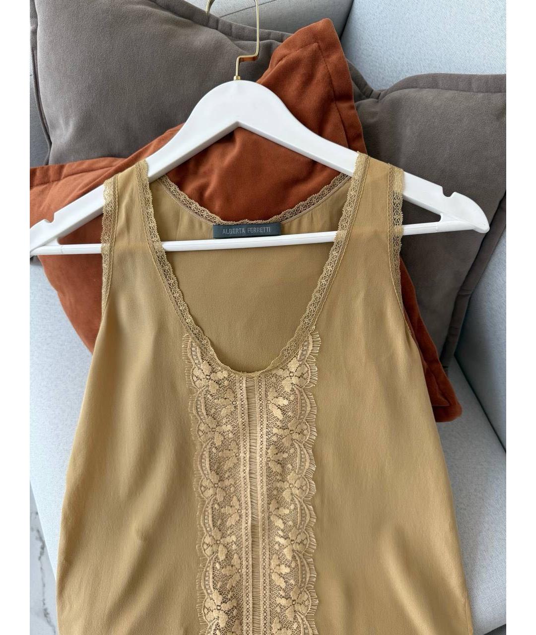 ALBERTA FERRETTI Шелковая майка, фото 3