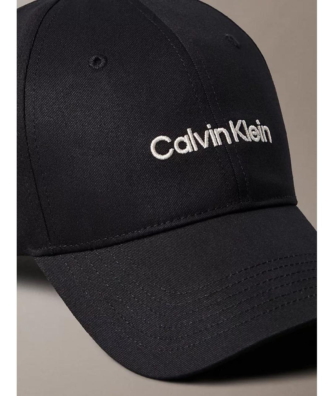 CALVIN KLEIN Черная хлопковая кепка/бейсболка, фото 3