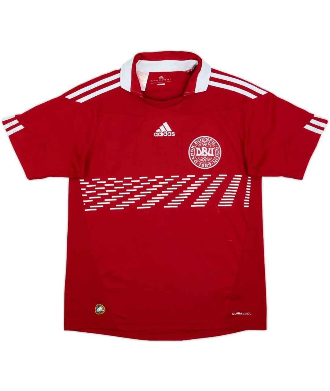 ADIDAS Красная хлопко-полиэстеровая футболка, фото 1
