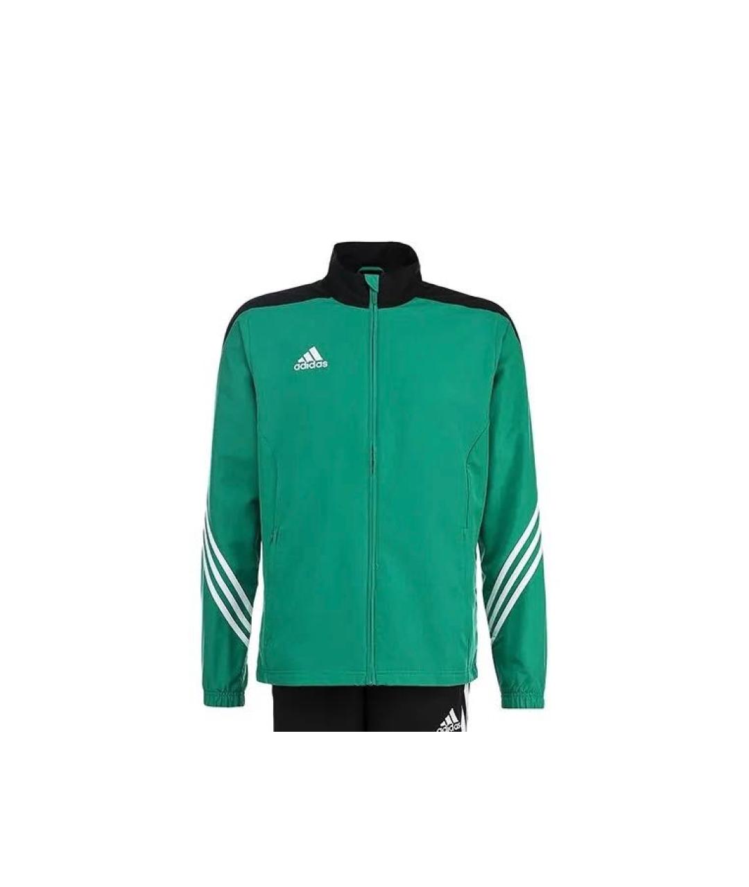 ADIDAS Зеленая полиэстеровая спортивная куртка, фото 1
