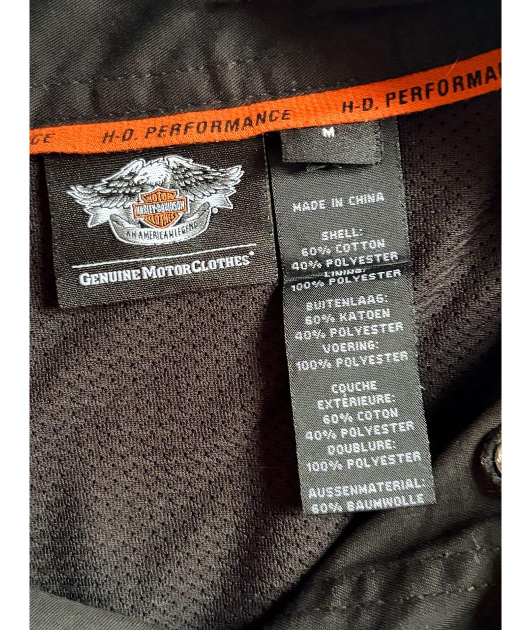 Harley Davidson Черная хлопковая кэжуал рубашка, фото 5