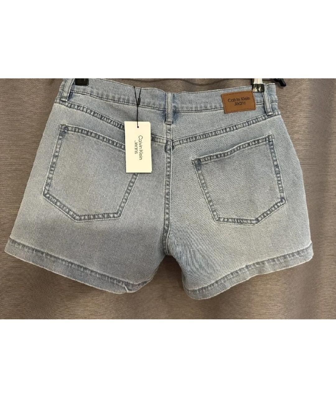 CALVIN KLEIN Голубые хлопко-эластановые шорты, фото 2