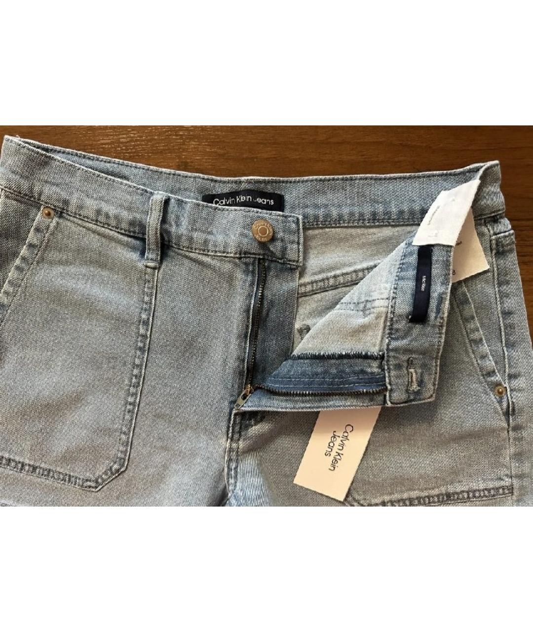 CALVIN KLEIN Голубые хлопко-эластановые шорты, фото 3