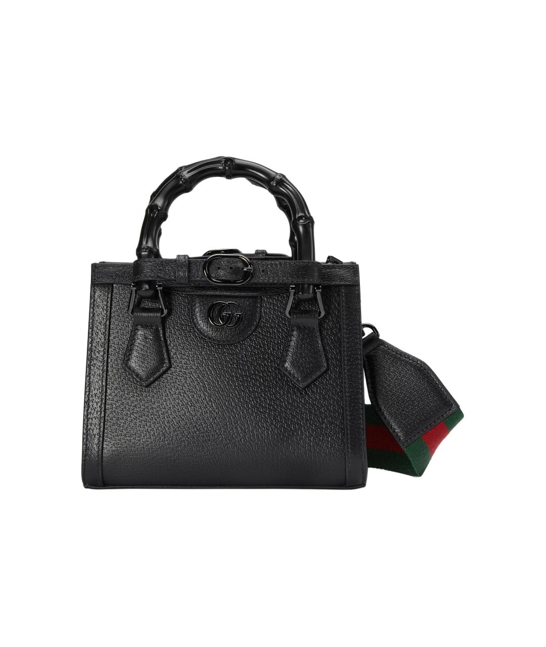 GUCCI Черная кожаная сумка через плечо, фото 2