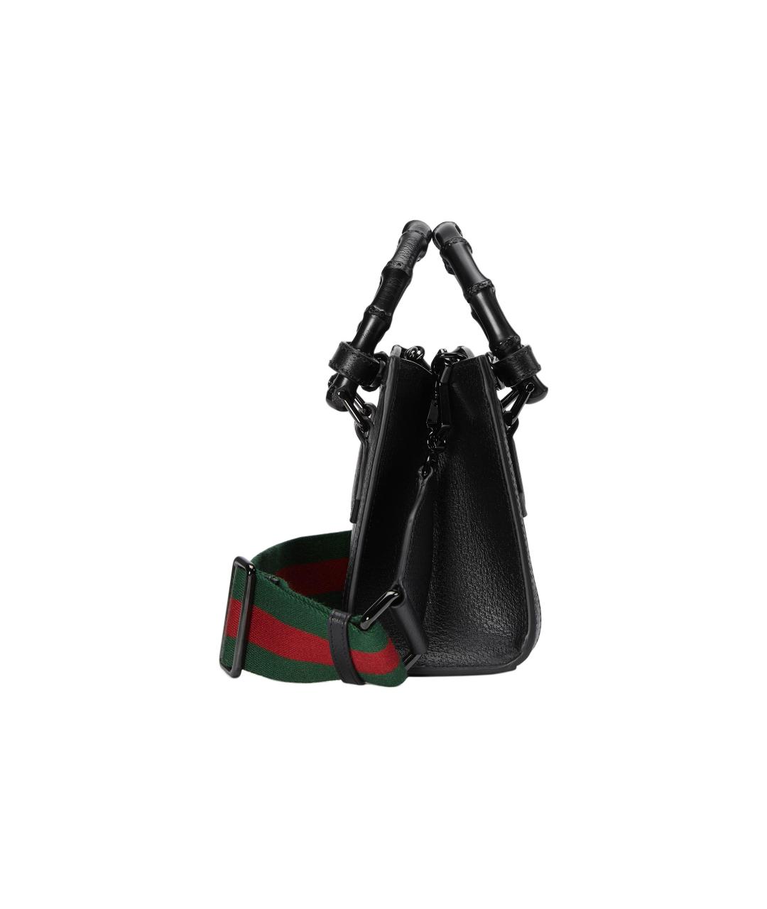 GUCCI Черная кожаная сумка через плечо, фото 5