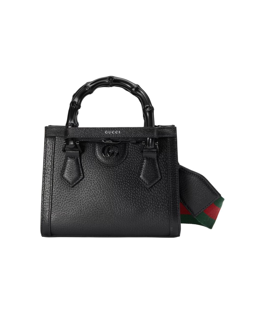 GUCCI Черная кожаная сумка через плечо, фото 1