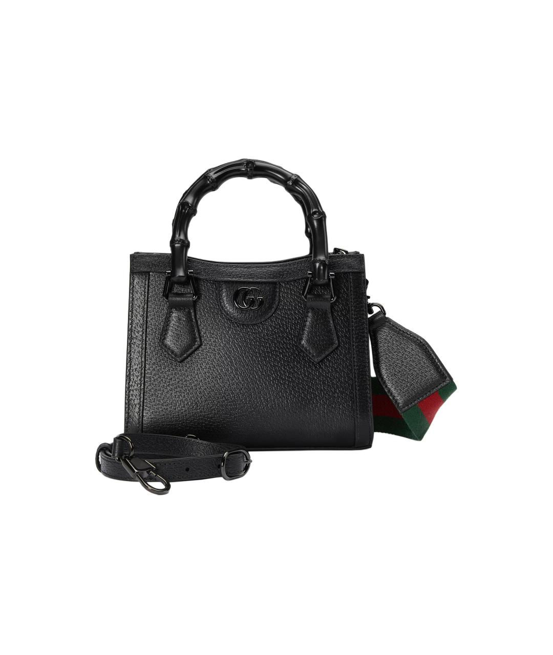 GUCCI Черная кожаная сумка через плечо, фото 3