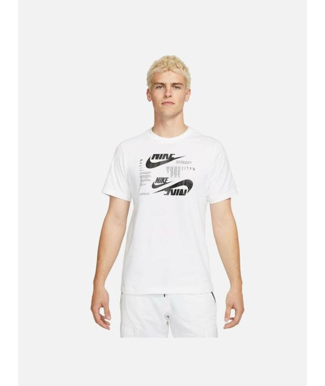 NIKE Белая хлопковая футболка, фото 7