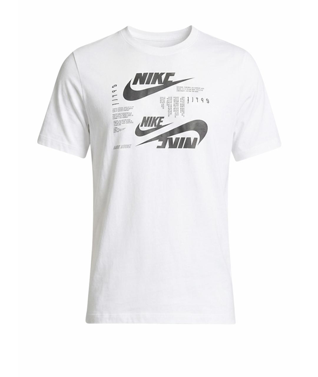 NIKE Белая хлопковая футболка, фото 1