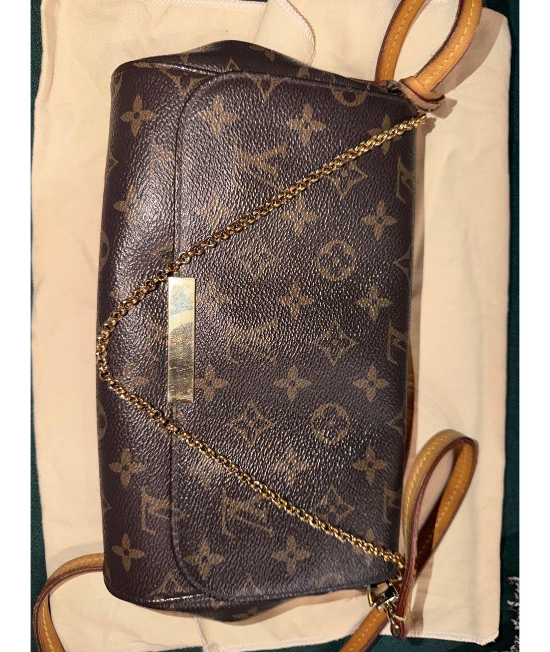 LOUIS VUITTON Коричневая канва сумка через плечо, фото 5