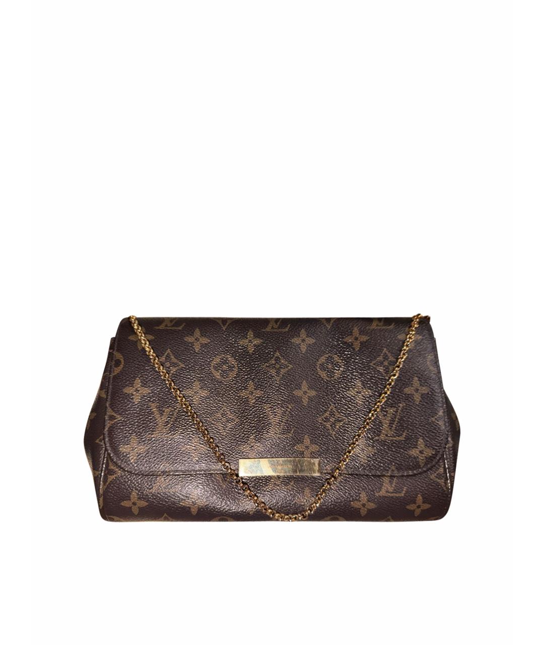LOUIS VUITTON Коричневая канва сумка через плечо, фото 1