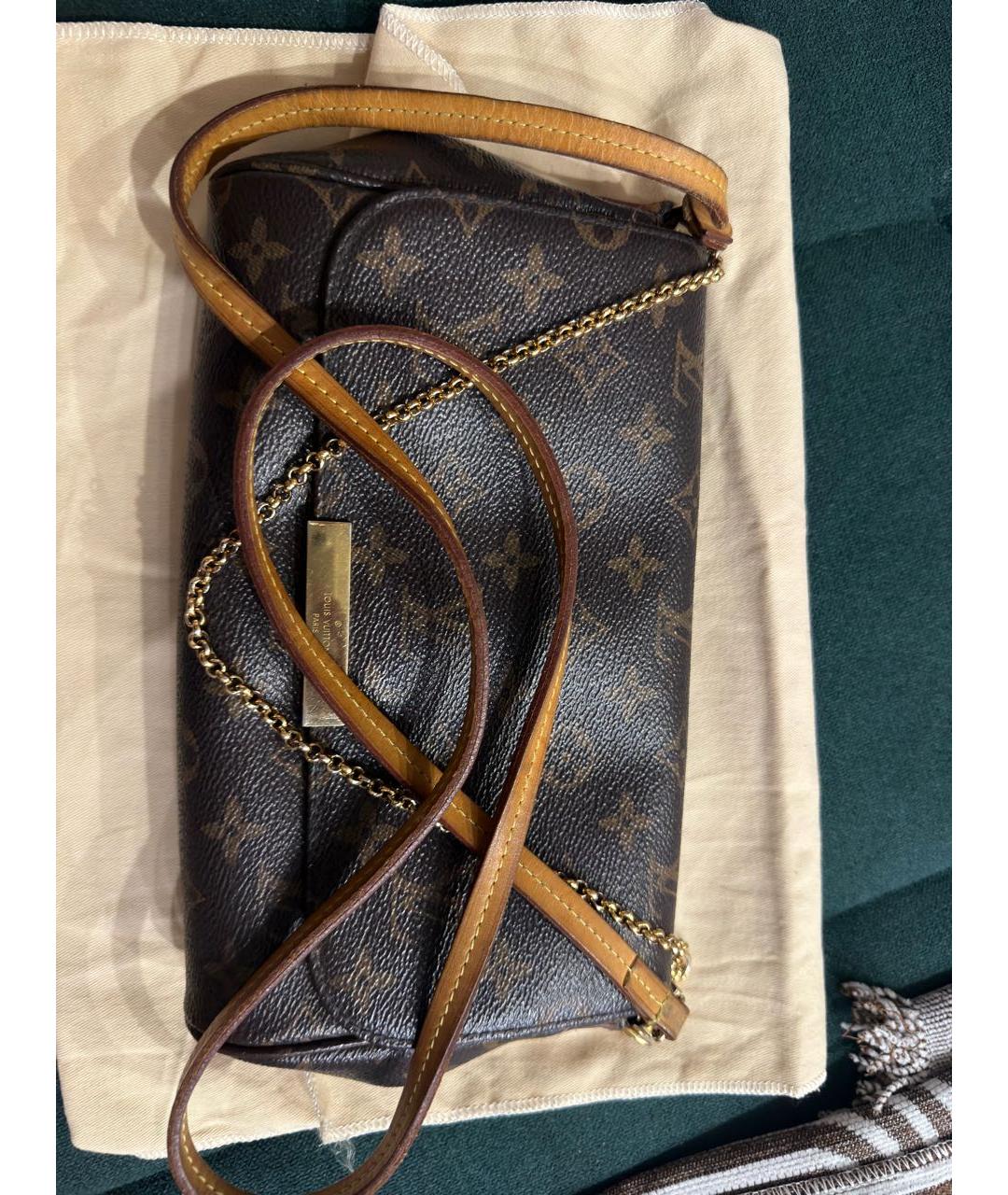 LOUIS VUITTON Коричневая канва сумка через плечо, фото 3