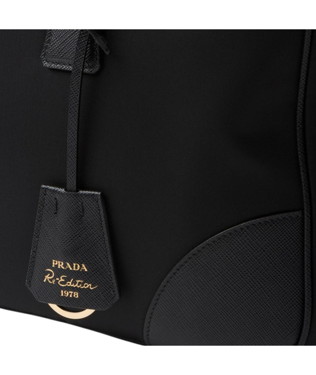 PRADA Черная кожаная сумка через плечо, фото 4