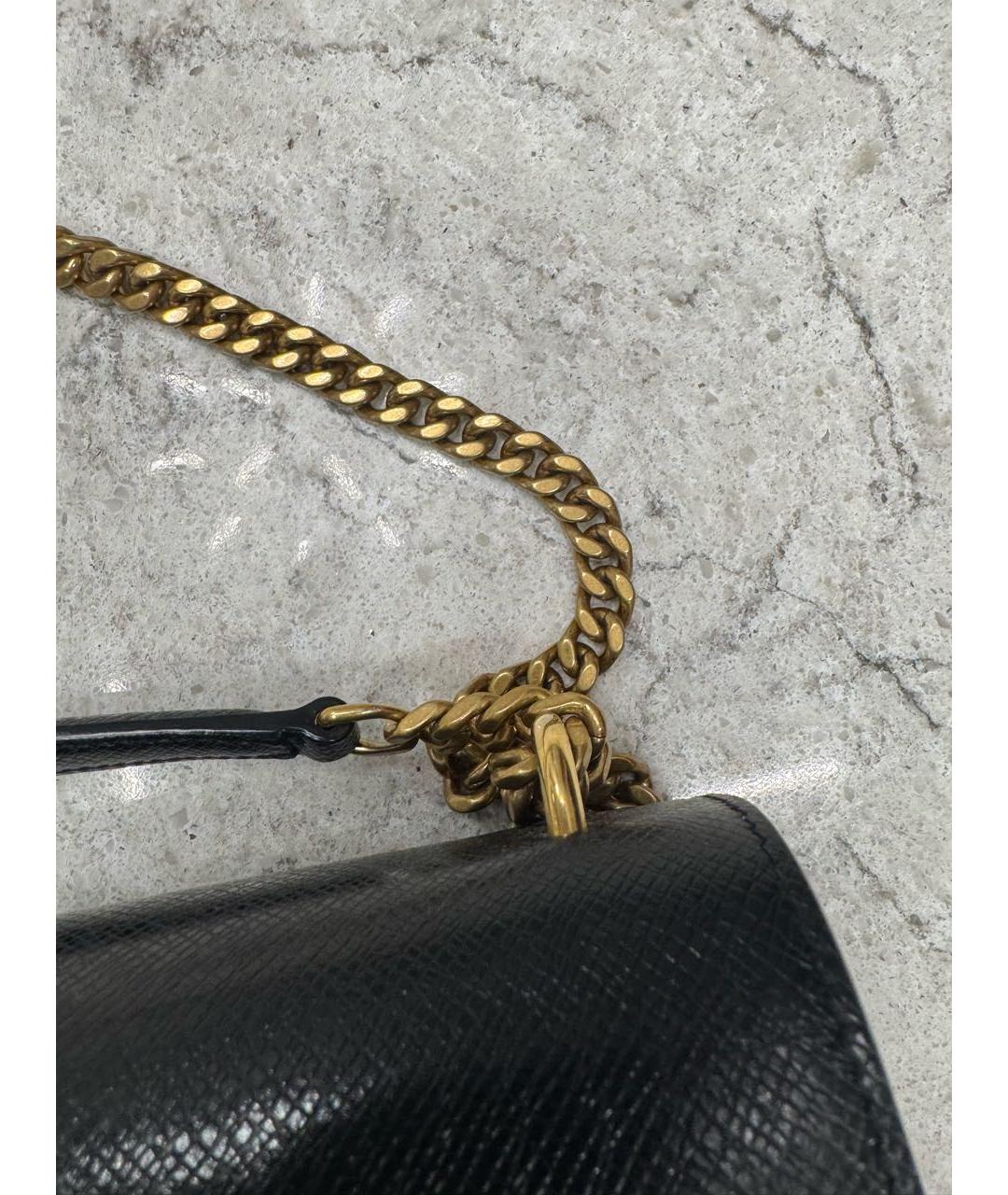 SAINT LAURENT Черная кожаная сумка через плечо, фото 4