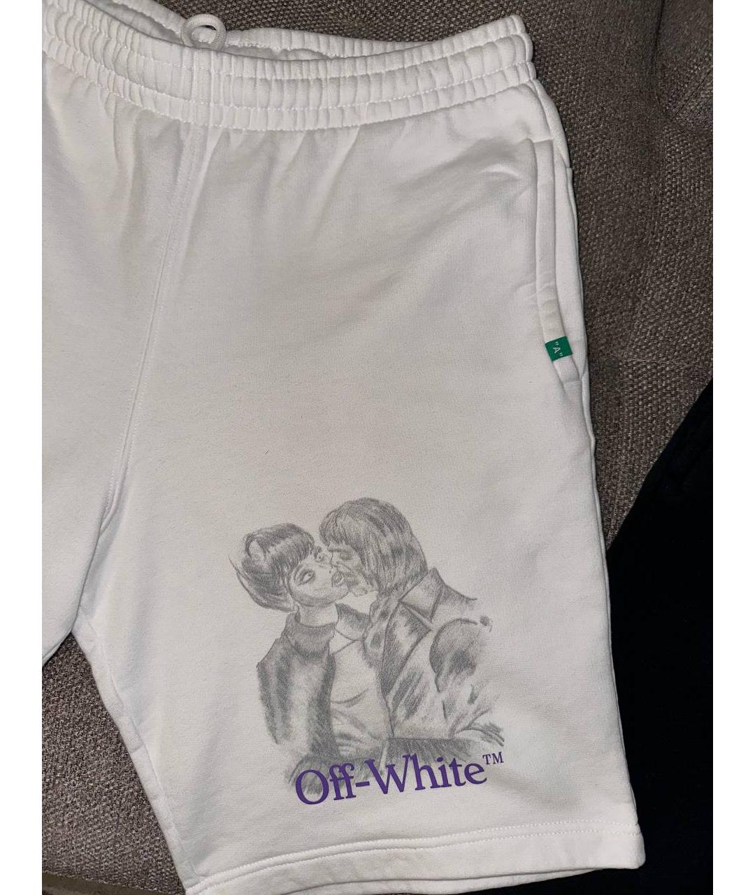 OFF-WHITE Белые хлопковые шорты, фото 2