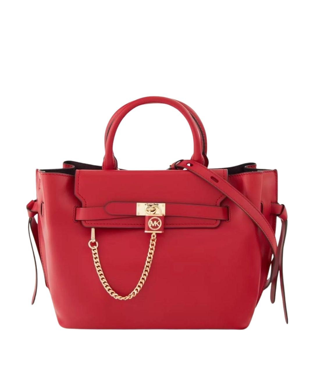 MICHAEL KORS Красная кожаная сумка с короткими ручками, фото 1