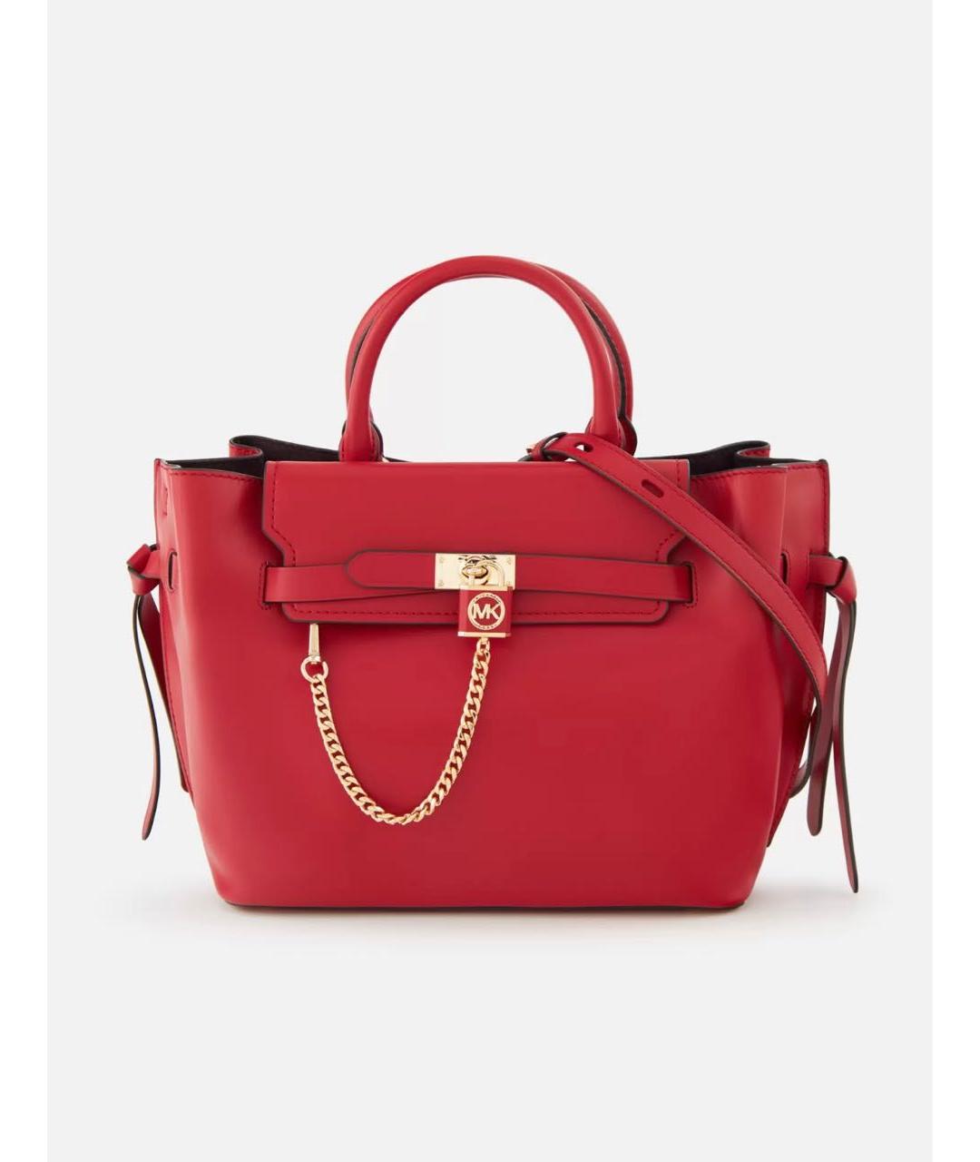 MICHAEL KORS Красная кожаная сумка с короткими ручками, фото 5