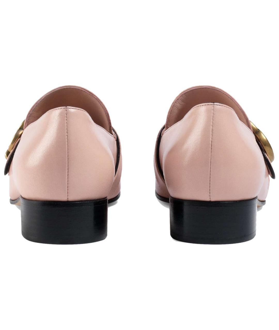GUCCI Розовые кожаные лоферы, фото 5