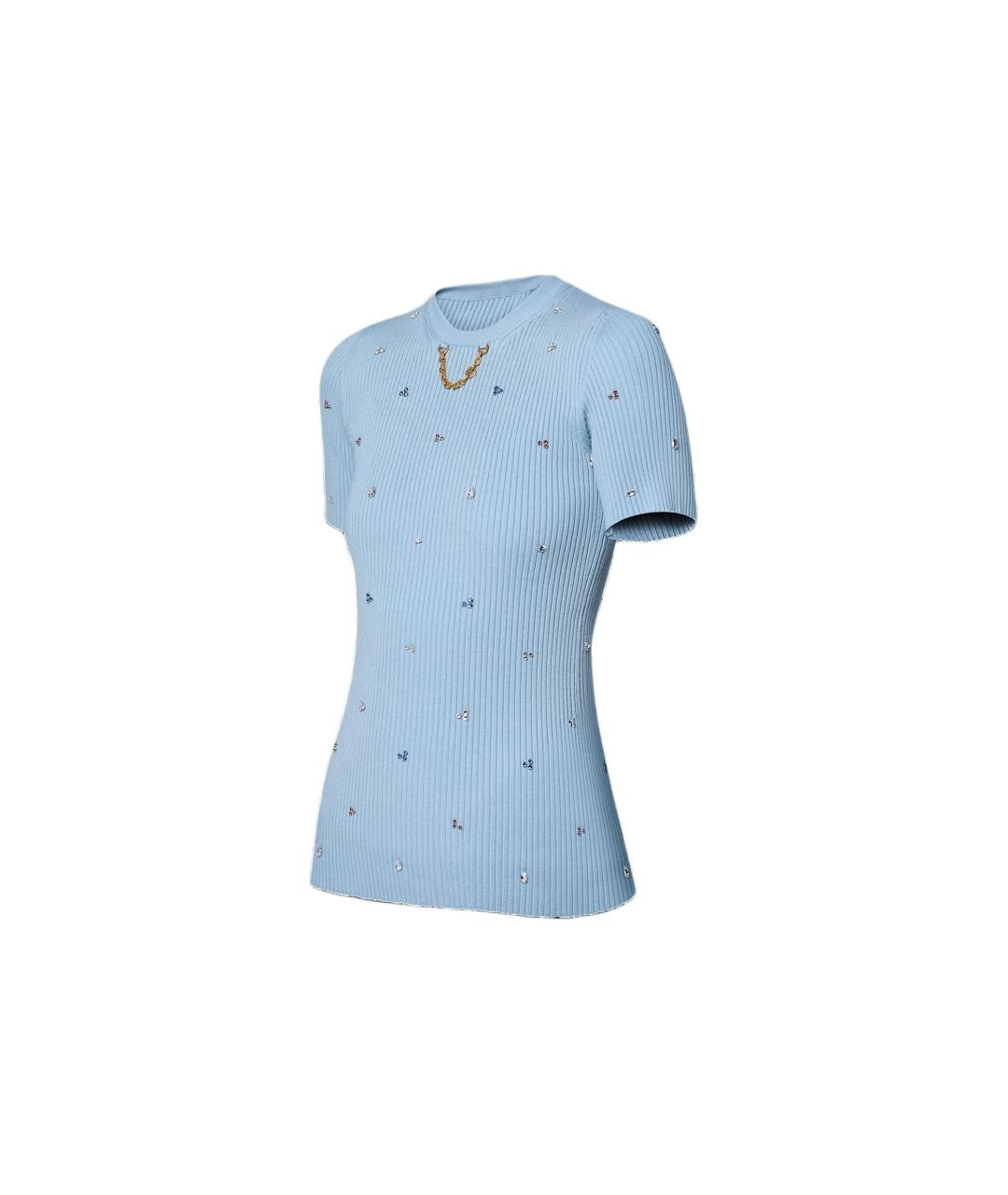 LOUIS VUITTON Голубой джемпер / свитер, фото 3
