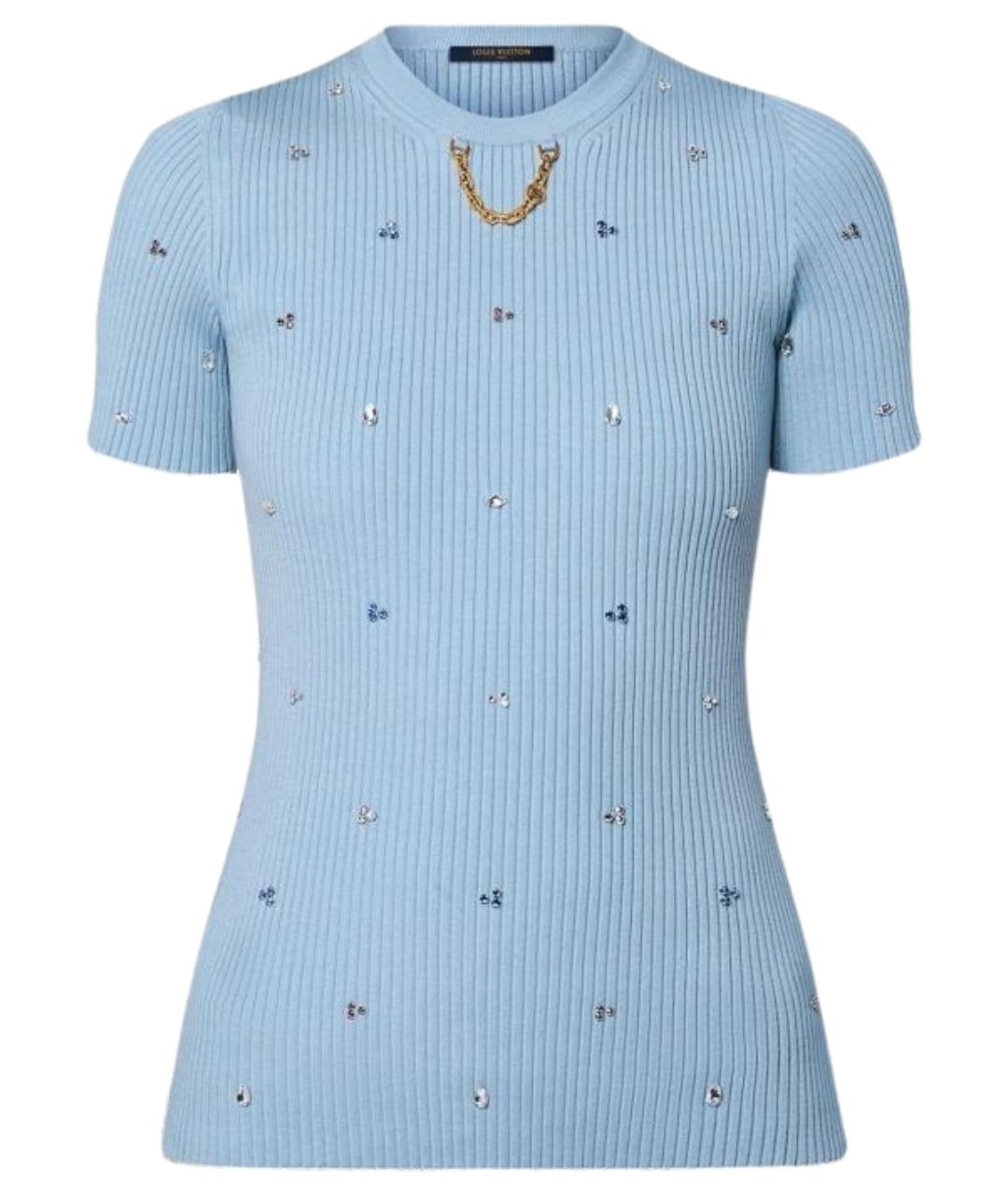 LOUIS VUITTON Голубой джемпер / свитер, фото 1