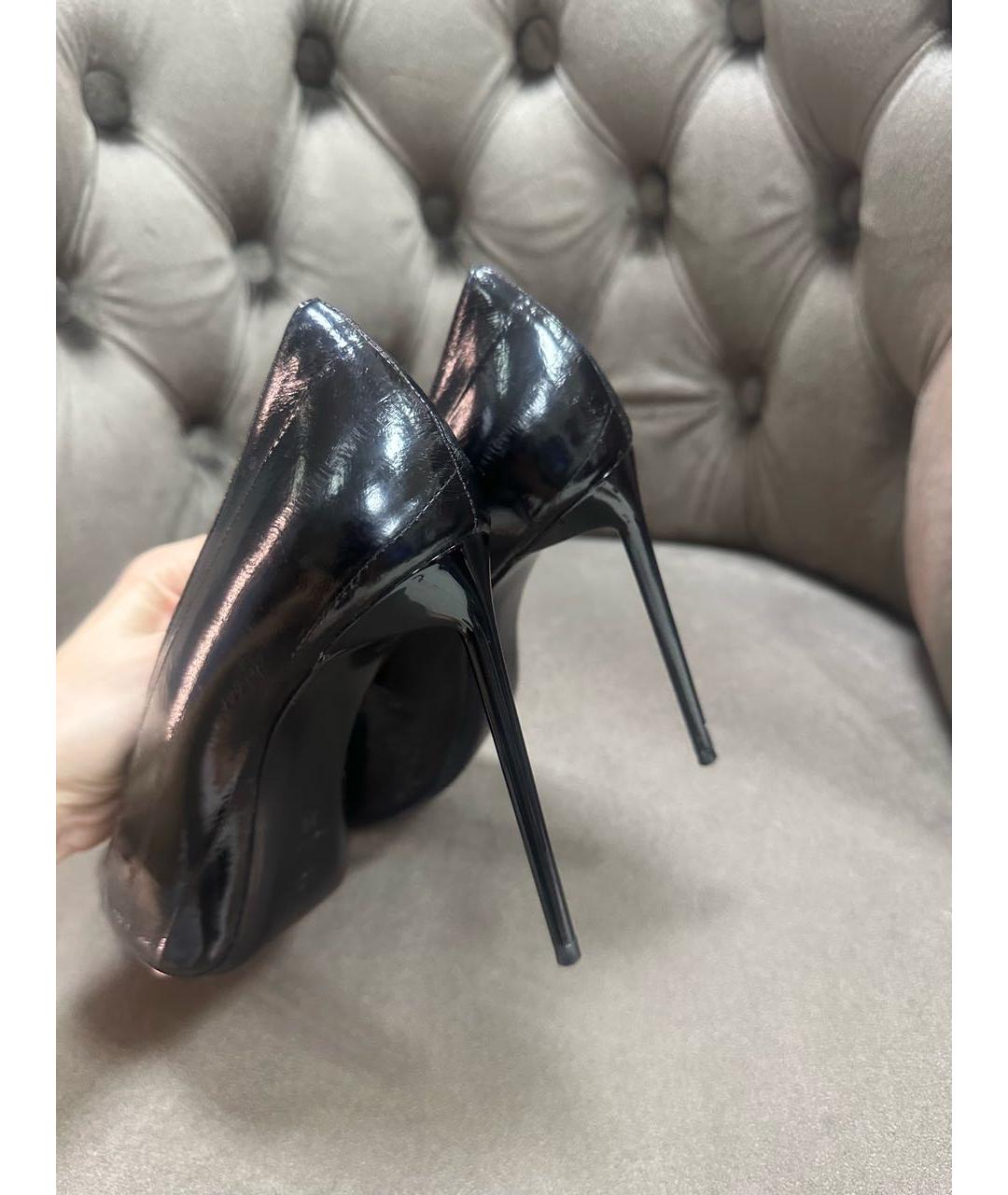 SAINT LAURENT Черные кожаные туфли, фото 5