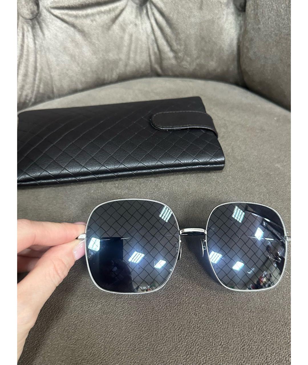 BOTTEGA VENETA Черные металлические солнцезащитные очки, фото 3